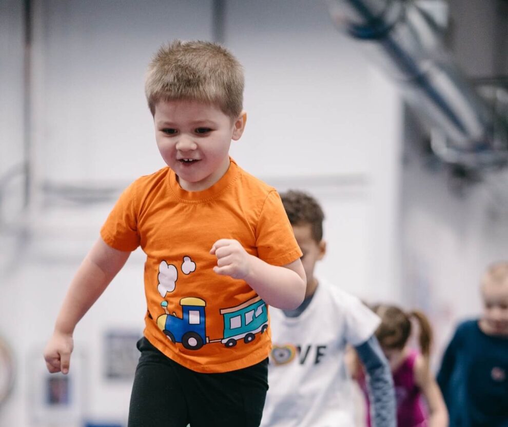 Older Boys Tramp and Tumbling